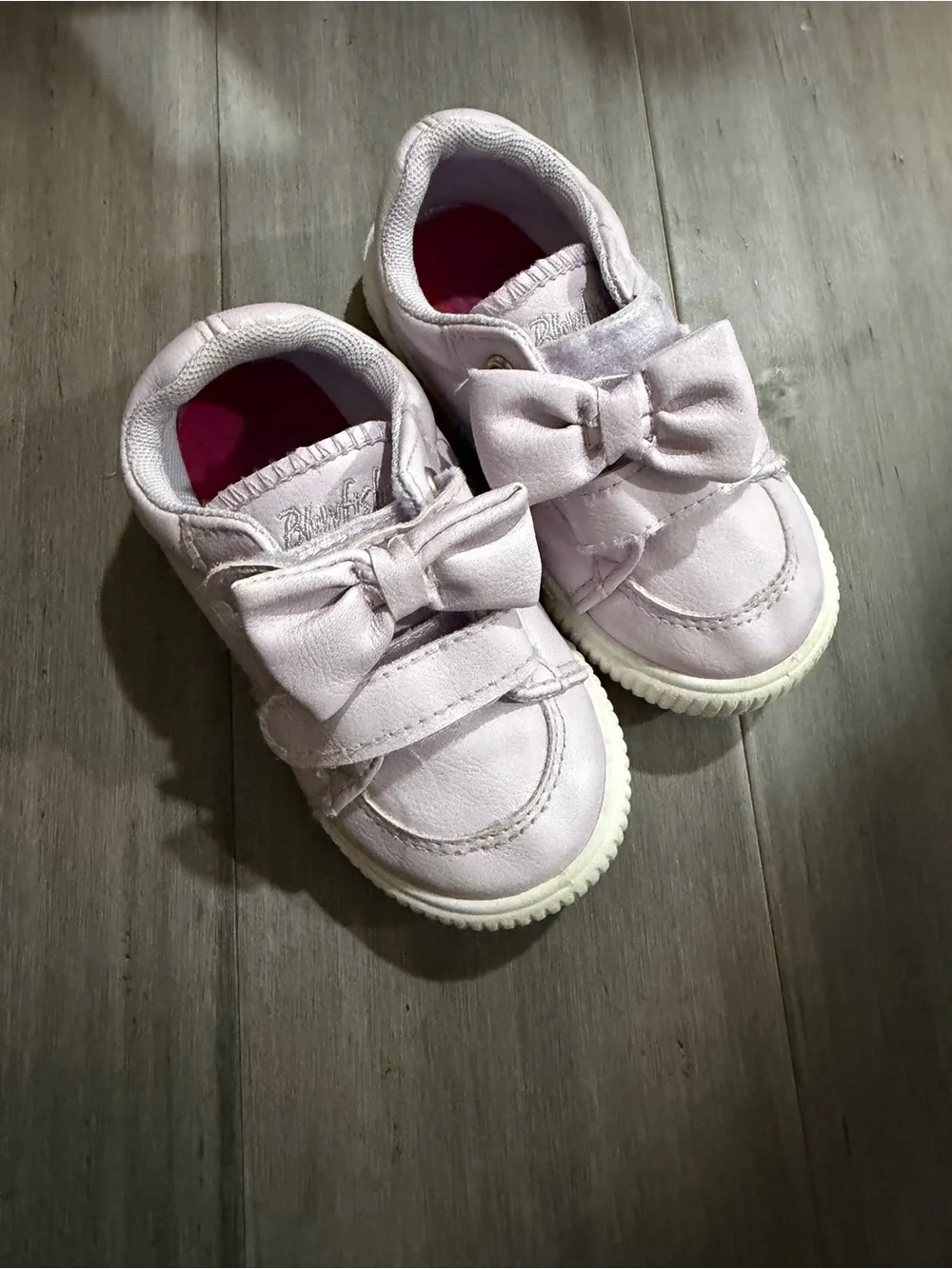 Blowfish Kids Light Pink Bow Strap Sneakers